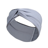Boho Wide Twist Head Bands wraps Thick Hair Accessories - Silver
