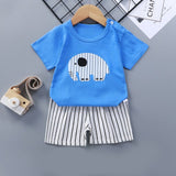 Breathable New Born Short Sleeve Two Piece Cotton Outfit Matching Set - Shop N Save