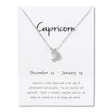 Constellations Necklace Pendant Capricorn Silver