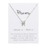 Constellations Necklace Pendant Pisces Silver
