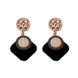 Flannel Black Pearl Earrings: Geometric, European Style, Chic - Shop N Save