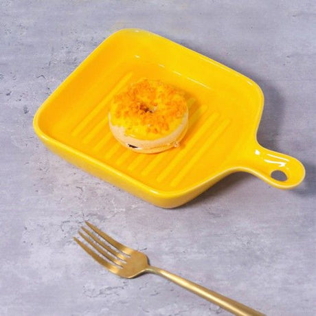 Fruit Tray Food Grade Wear Resistant Plastic BPA Free Fruit Dessert Yellow - Shop N Save