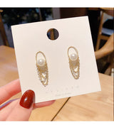 Girls Pearl Multi Chain Fashion Earrings - Golden - Shop N Save