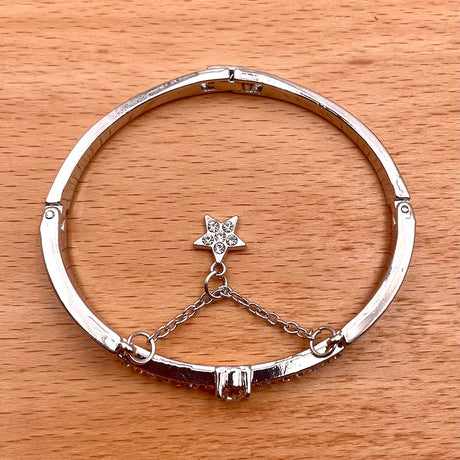 Girls Fashion Rhinestone And Star Chain Bracelet - Silver - Shop N Save