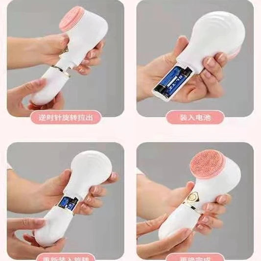 Battery Operated Deep Facial Washer Electric Cleansing Brush - Shop N Save