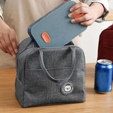Gray Oxford Insulated Lunch Bag: Portable, Large Capacity, Heat Preserving - Shop N Save