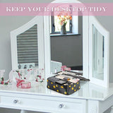 Stylish Black Mini Travel Bag: Zipper Closure, Cosmetics Organizer - Shop N Save