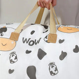 Large Travel Bag: Comforter &amp; Pillow Storage, Moisture-Proof Canvas - 50x38cm White - Shop N Save