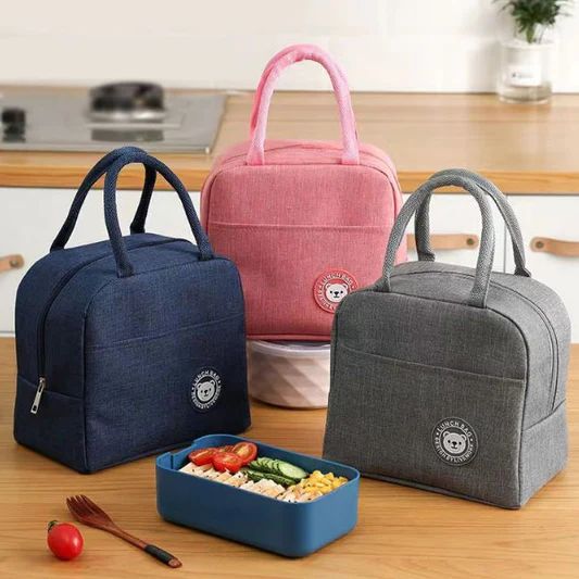 Gray Oxford Insulated Lunch Bag: Portable, Large Capacity, Heat Preserving - Shop N Save
