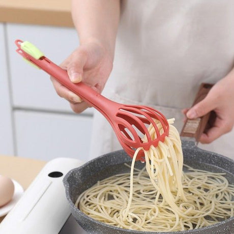 Kitchen Gadgets 2 in 1 Egg Whisk Spaghetti Spoon - Orange