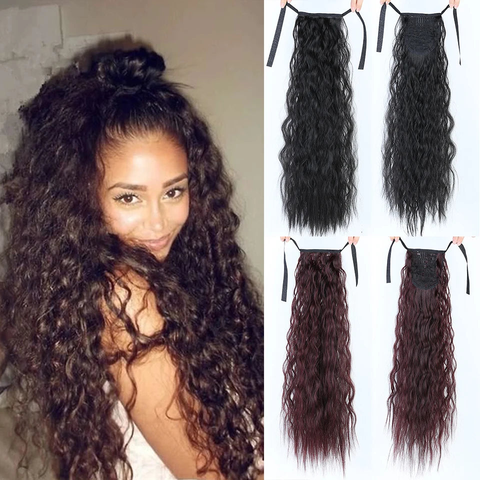 European &amp; American Ponytail Wigs: Chemical Fiber, African Straps