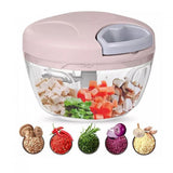 Multifunctional Vegetable And Fruit Manual Chopper (Pink) - Shop N Save