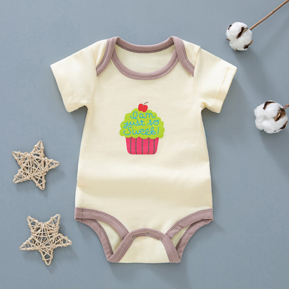Pure Cotton Newborn Romper Jumpsuit - Yellow - Shop N Save