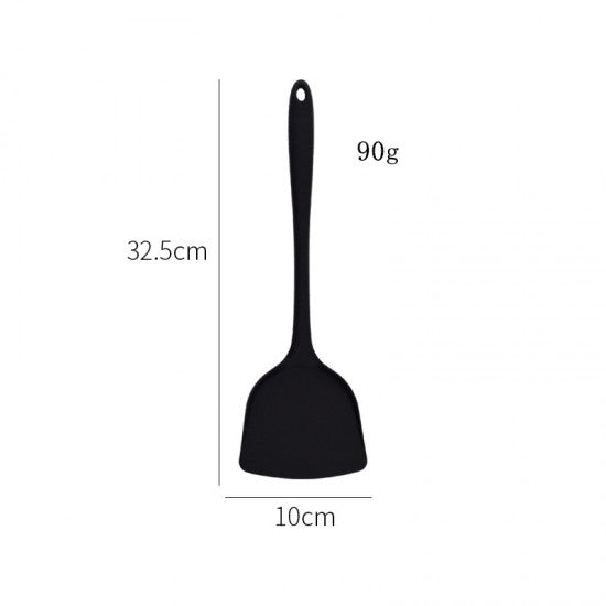 Silicone Non Stick Cooking Utensils Spatula Turner (Black) - Shop N Save