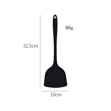 Silicone Non Stick Cooking Utensils Spatula Turner (Black) - Shop N Save