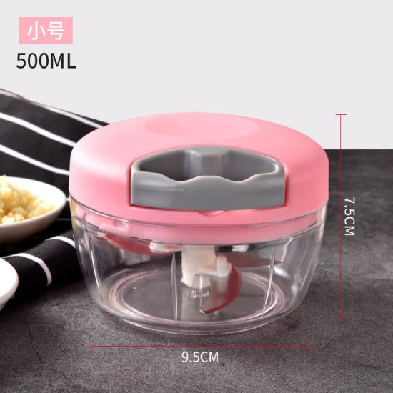 Multifunctional Vegetable And Fruit Manual Chopper (Pink) - Shop N Save