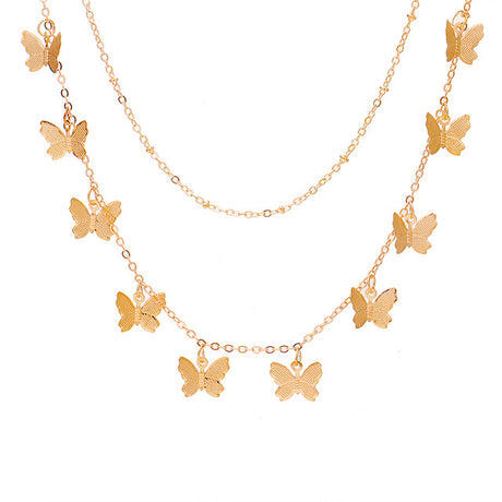 Bohemian Multilayer Necklaces - Gold Butterfly, Unisex Fashion - Shop N Save