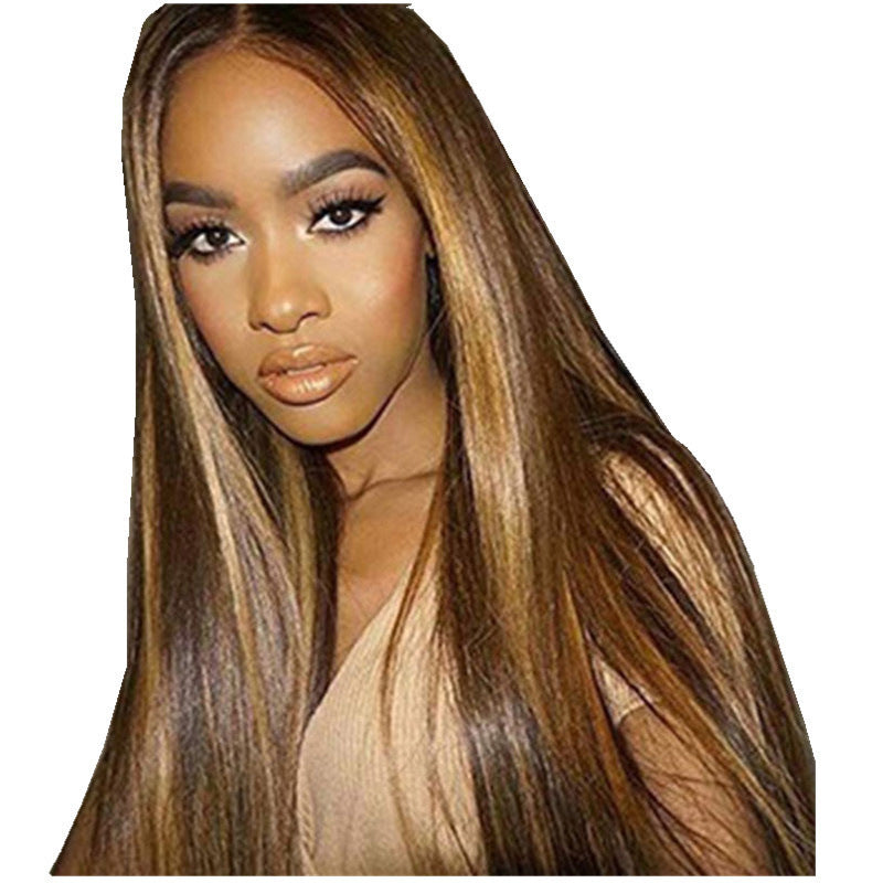 Wig: European & American Fashion, Chemical Fiber, Gradient Color