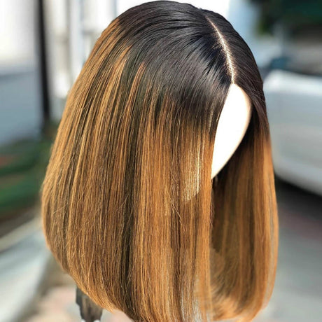 African Wig: European &amp; American Fashion Gradient Color Highlights