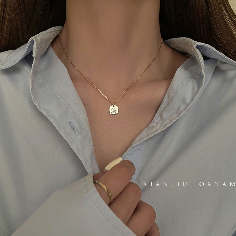 Smiley Face Necklace - Fang Brand, Summer Sweet, Hip-Hop Trend - Shop N Save
