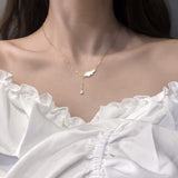 Japanese and Korean Silver Wings Necklace - Retro Tassel Style - Shop N Save
