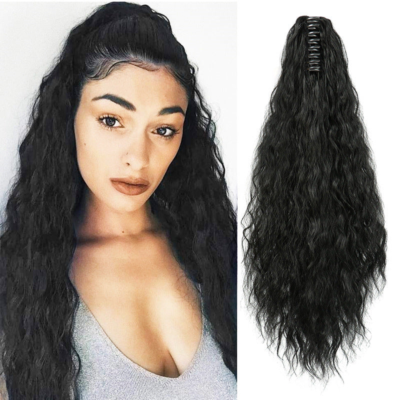 Wig: Fluffy Corn Perm Ponytail, African Braid