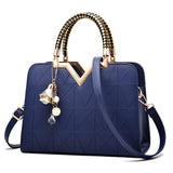 Blue Geometric Stylish Handbag Casual Adjustable Modern Fashion Charm .