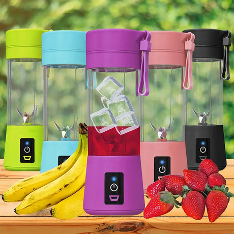 Portable USB Juicer: Rechargeable Blender for On-the-Go Mixing - 380ml - Shop N Save