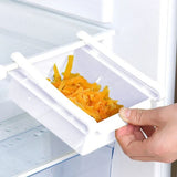 Refrigerator Space Save Organizer Storage Slide Rack - White