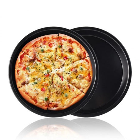 Round Mold For Pizza And Baking Pan Non-Stick (Black) - Shop N Save