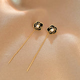 Party Wear Decorative Rhinestone Ear Tops - Black - Shop N Save