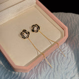 Party Wear Decorative Rhinestone Ear Tops - Black - Shop N Save