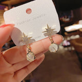 Crystal Fashion Ladies Earrings - Golden