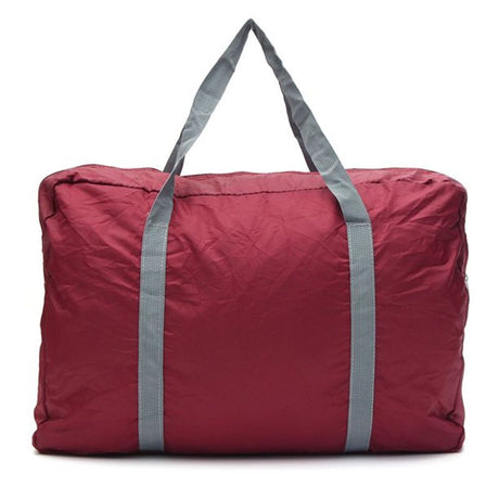 Foldable Waterproof Duffel: Lightweight Travel Bag for Sports &amp; Vacation (Red) - Shop N Save