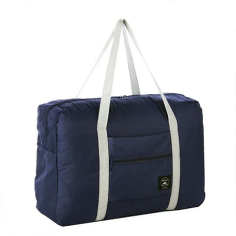 Foldable Waterproof Duffel: Lightweight Travel Bag for Sports &amp; Vacation (Dark Blue) - Shop N Save