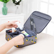 Stylish Black Mini Travel Bag: Zipper Closure, Cosmetics Organizer - Shop N Save