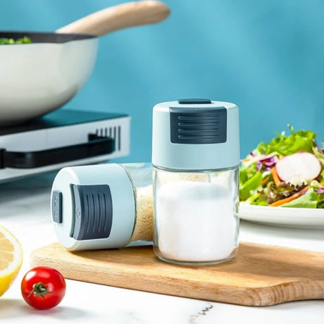 Salt Shaker Glass Jar Kitchen Spices Bottle Blue - Shop N Save