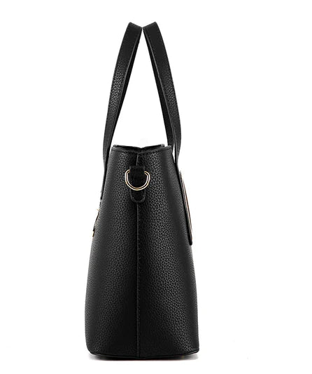Two Pieces PU Leather Formal Bag Set - Dark Blue