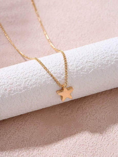Simple 3D Star Pendant Necklace: Minimalist Jewelry Charm - Shop N Save