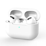 Silicone Cover Case For Apple Airpods Pro With Keychain - White