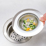 Stainless Steel Kitchen Sink Drain Strainer Basket Filter - Silver