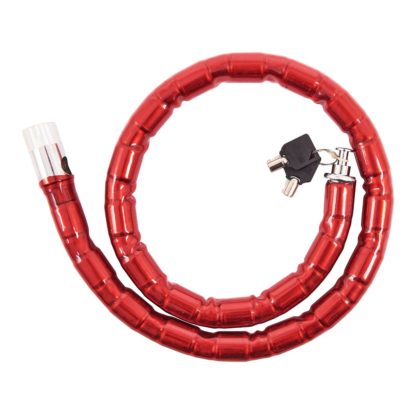 Motorcycle security cable lock (Red).