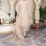 3 Piece Fancy Embroidery Dress - Stylish Light Weight Chiffon Organza Fabric Suit Indian Pakistani Fancy Embroidered Dress For Events Party Outdoor Dress - Gray - Shop N Save