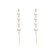 Pearl Patched Multi Layered Earrings Pair - Golden - Shop N Save