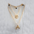 Gold Moon Wave Necklace - Elegant Layered Jewelry for Versatile Style - Shop N Save