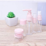 Empty Bottle Set: Efficient Storage 7 PCS , Convenient for Travel-Pink
