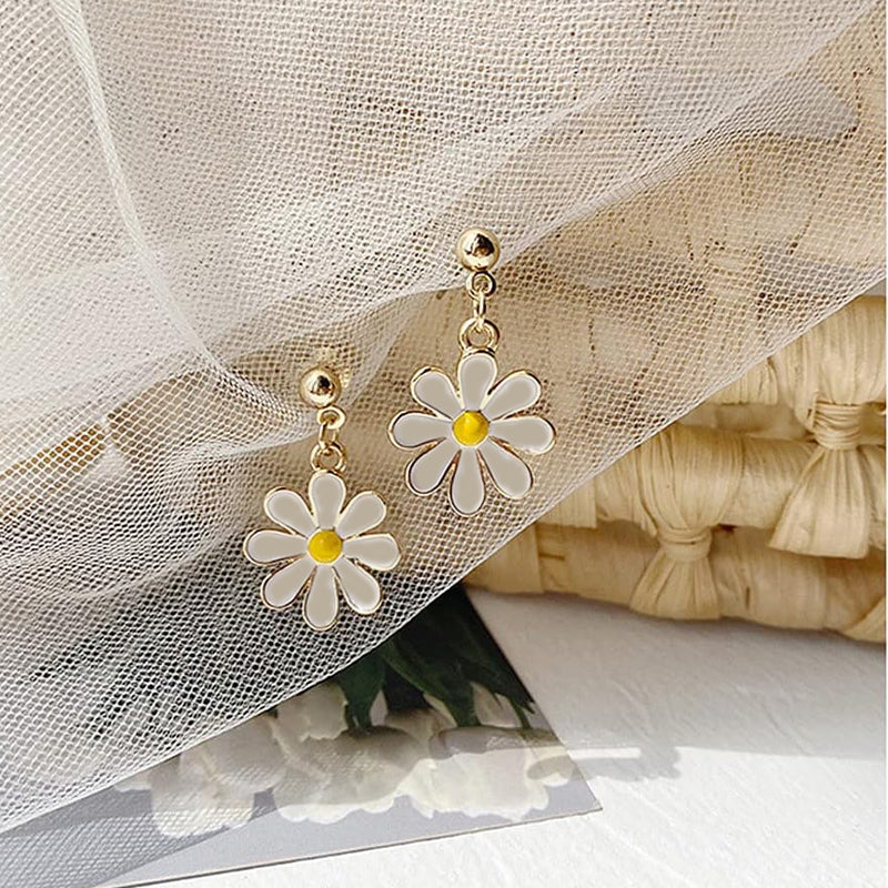 Sunflower Daisy Drop Earrings: Gifts for Women &amp; Girls - Shop N Save