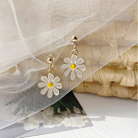 Sunflower Daisy Drop Earrings: Gifts for Women &amp; Girls - Shop N Save