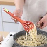 Kitchen Gadgets 2 in 1 Egg Whisk Spaghetti Spoon - Orange