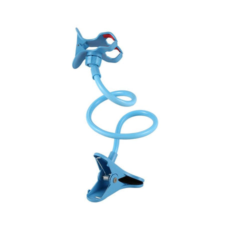 Lazy Phone Holder: Flexible, Universal, Snack-Style Stand (Blue) - Shop N Save